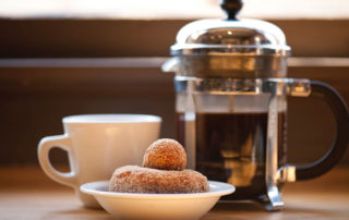Cafe Aion coffee and doughnut